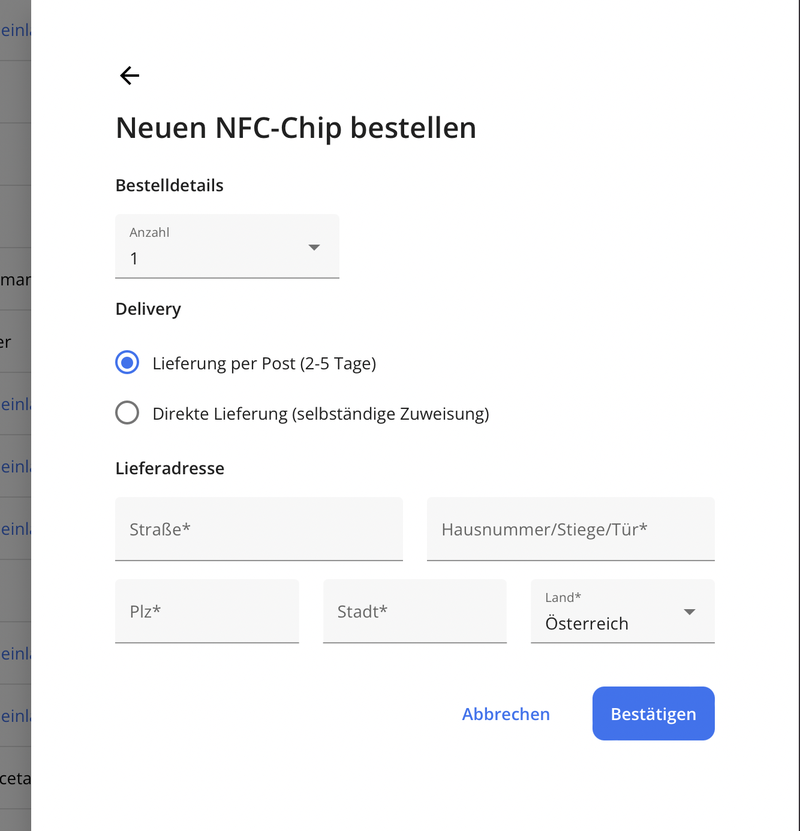 Screenshot NFC-Chip Fenster NEU