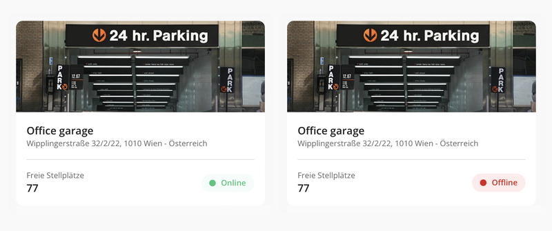 Screenshot Garagenübersicht NEU